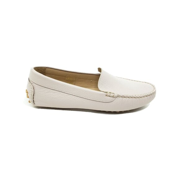 M.Gemi Felize Women’s Driving Loafers Light Blush Pebbled Leather 36.5 US 6-6.5 - Picture 1 of 9